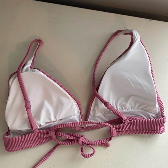 Pink ribbed push up bikini top - Picture 4 of 8
